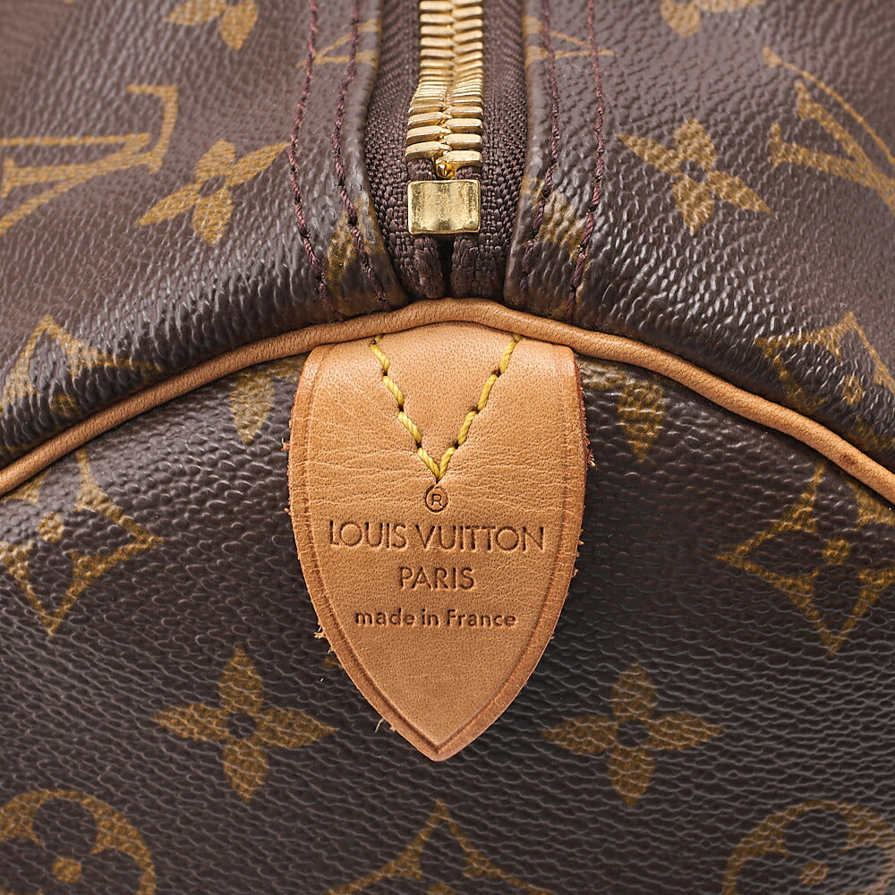 LOUIS VUITTON Louis Vuitton Monogram Keypole 55 Boston Bag M41424 Brown Gold-Tone Hardware, Pre-Owned