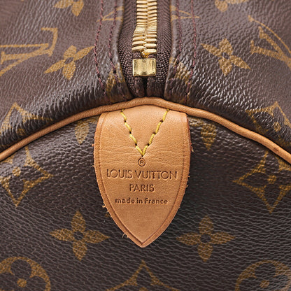 LOUIS VUITTON Louis Vuitton Monogram Keypole 55 Boston Bag M41424 Brown Gold-Tone Hardware, Pre-Owned