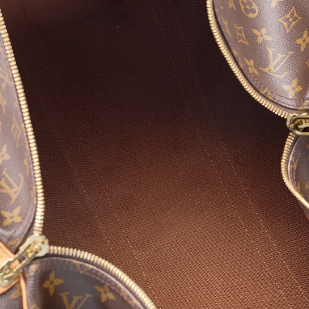 LOUIS VUITTON Louis Vuitton Monogram Keypole 55 Boston Bag M41424 Brown Gold-Tone Hardware, Pre-Owned