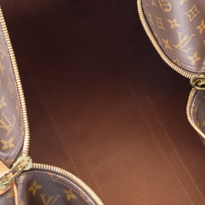 LOUIS VUITTON Louis Vuitton Monogram Keypole 55 Boston Bag M41424 Brown Gold-Tone Hardware, Pre-Owned