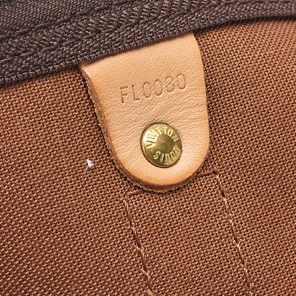 LOUIS VUITTON Louis Vuitton Monogram Keypole 55 Boston Bag M41424 Brown Gold-Tone Hardware, Pre-Owned
