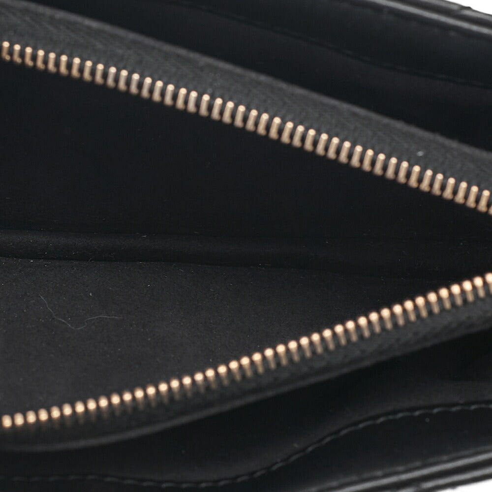 CHANEL Vintage Calf Mini Matelasse Bicolore Chain Wallet Pouch Black Gold-Tone Hardware, Pre-Owned