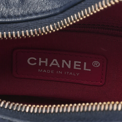 CHANEL Vintage Calf Gabrielle du Chanel Chain Shoulder Black X Navy Gold x Silver-Tone Hardware, Pre-Owned
