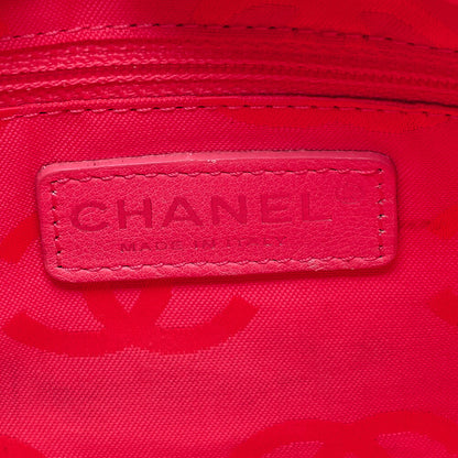 CHANEL Cambonline Matelasse Medium Calf Leather Black Tote Bag Silver-Tone Hardware, Pre-Owned