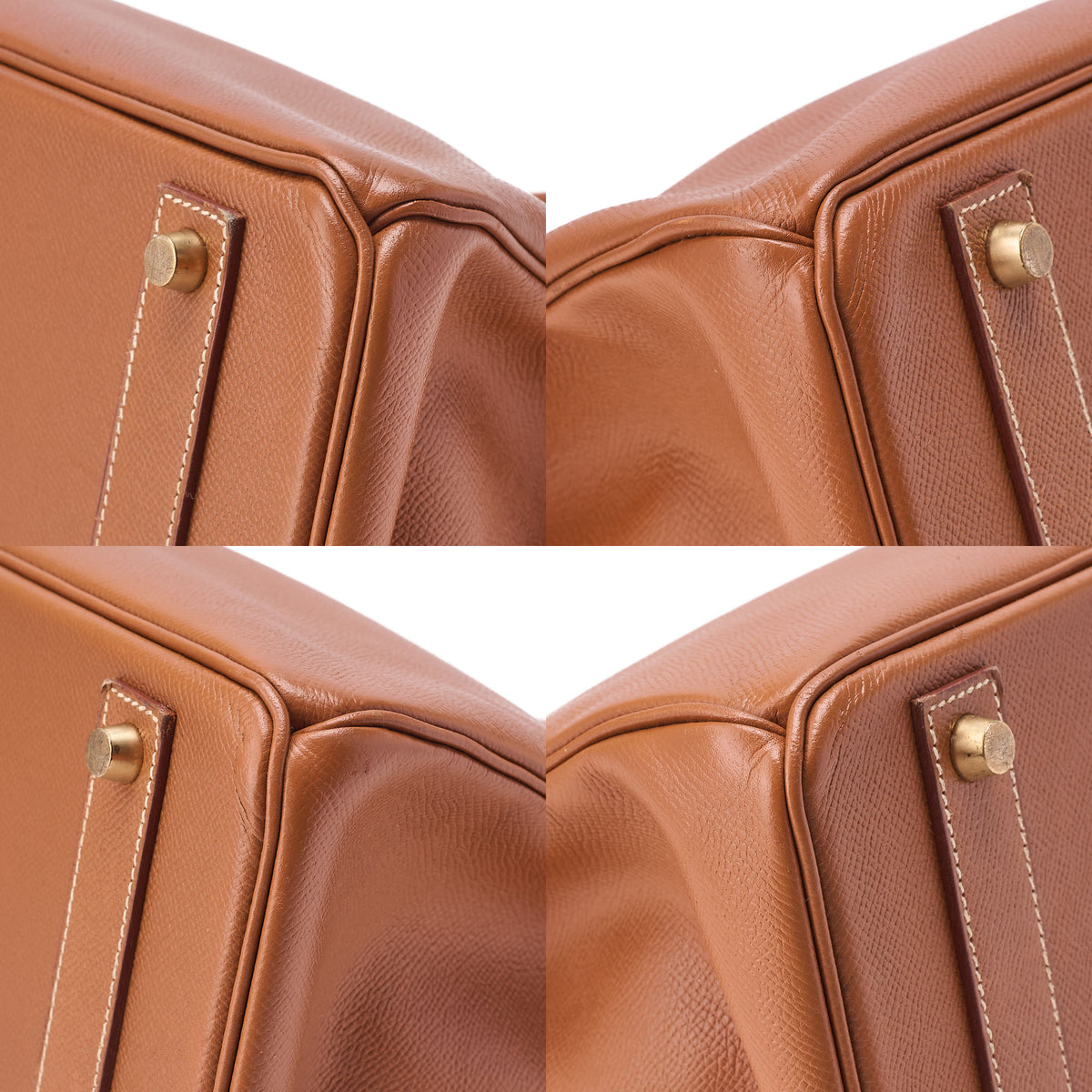 HERMES Birkin 40 Handbag Cuchebel Gold Gold-Tone Hardware, Pre-Owned