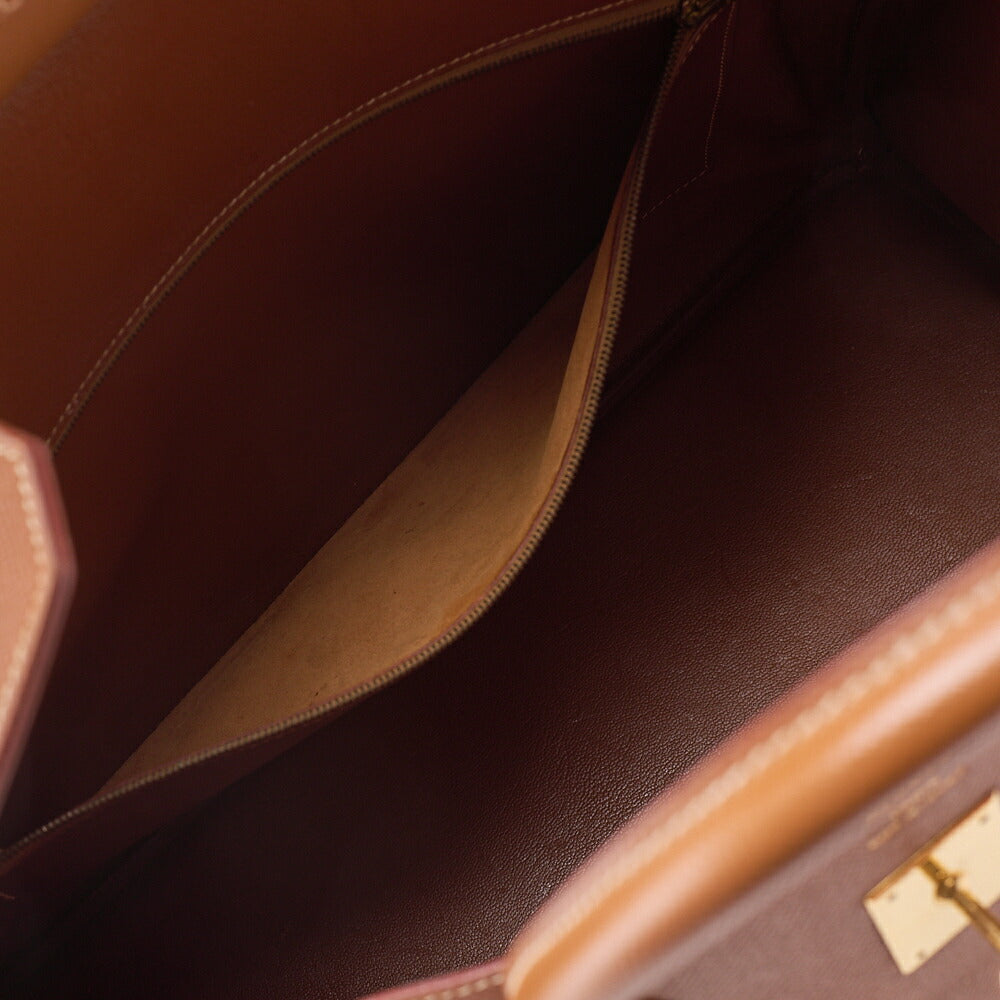 HERMES Birkin 40 Handbag Cuchebel Gold Gold-Tone Hardware, Pre-Owned