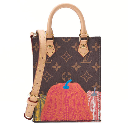 LOUIS VUITTON Louis Vuitton Yayoi Kusama Collaboration Monogram Dot Sackpla 2-Way Hand M82112 IC Chip Brown Gold-Tone Hardware, Pre-Owned