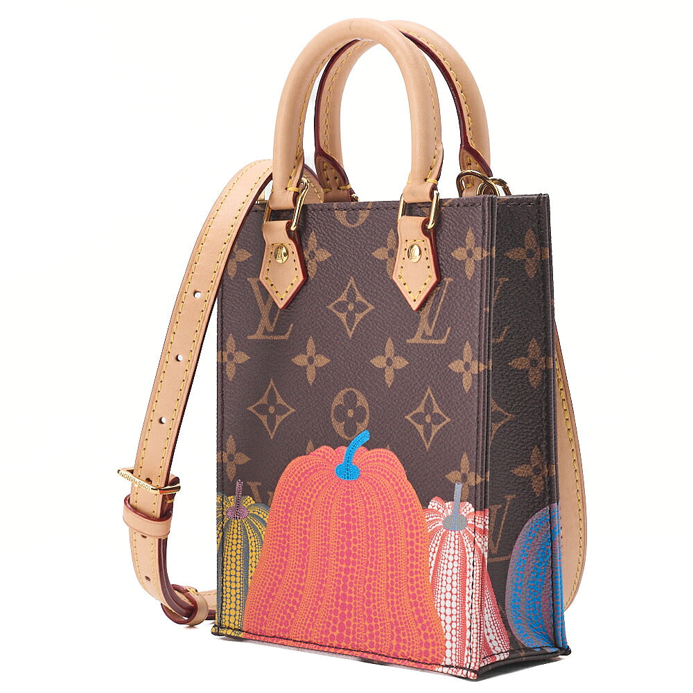 LOUIS VUITTON Louis Vuitton Yayoi Kusama Collaboration Monogram Dot Sackpla 2-Way Hand M82112 IC Chip Brown Gold-Tone Hardware, Pre-Owned