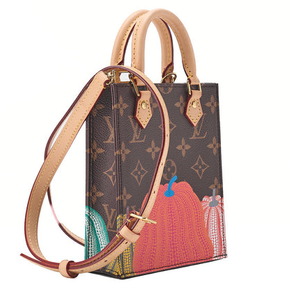 LOUIS VUITTON Louis Vuitton Yayoi Kusama Collaboration Monogram Dot Sackpla 2-Way Hand M82112 IC Chip Brown Gold-Tone Hardware, Pre-Owned