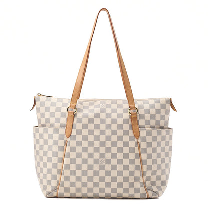 LOUIS VUITTON Louis Vuitton Damie ?zule Totally MM Tote Bag N41279 White Gold-Tone Hardware, Pre-Owned