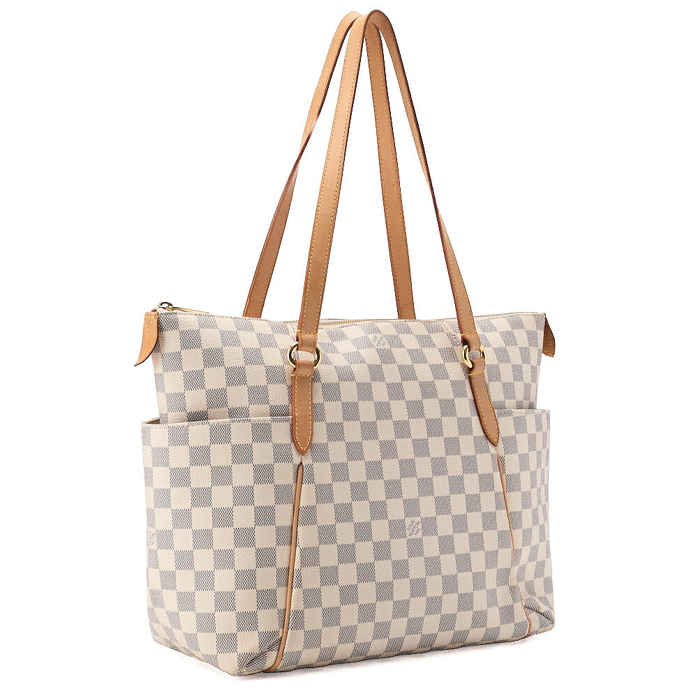 LOUIS VUITTON Louis Vuitton Damie ?zule Totally MM Tote Bag N41279 White Gold-Tone Hardware, Pre-Owned