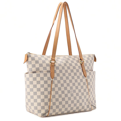LOUIS VUITTON Louis Vuitton Damie ?zule Totally MM Tote Bag N41279 White Gold-Tone Hardware, Pre-Owned