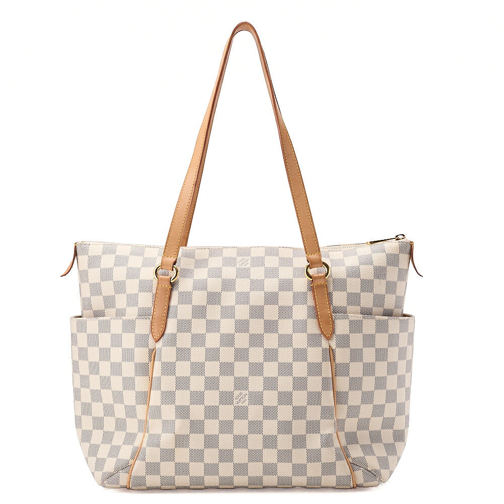 LOUIS VUITTON Louis Vuitton Damie ?zule Totally MM Tote Bag N41279 White Gold-Tone Hardware, Pre-Owned