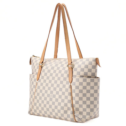 LOUIS VUITTON Louis Vuitton Damie ?zule Totally MM Tote Bag N41279 White Gold-Tone Hardware, Pre-Owned