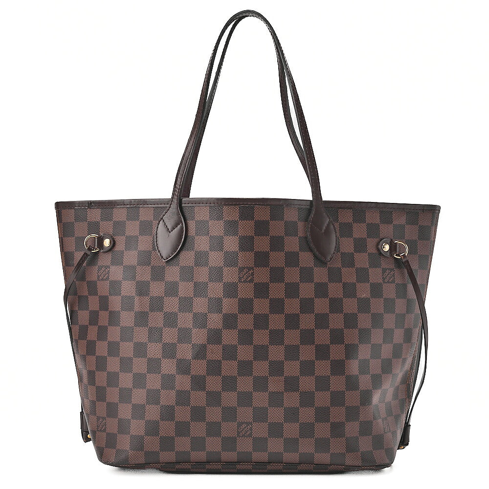LOUIS VUITTON Louis Vuitton Damier Ebene Never MM Tote Bag N51105 Brown Gold-Tone Hardware, Pre-Owned