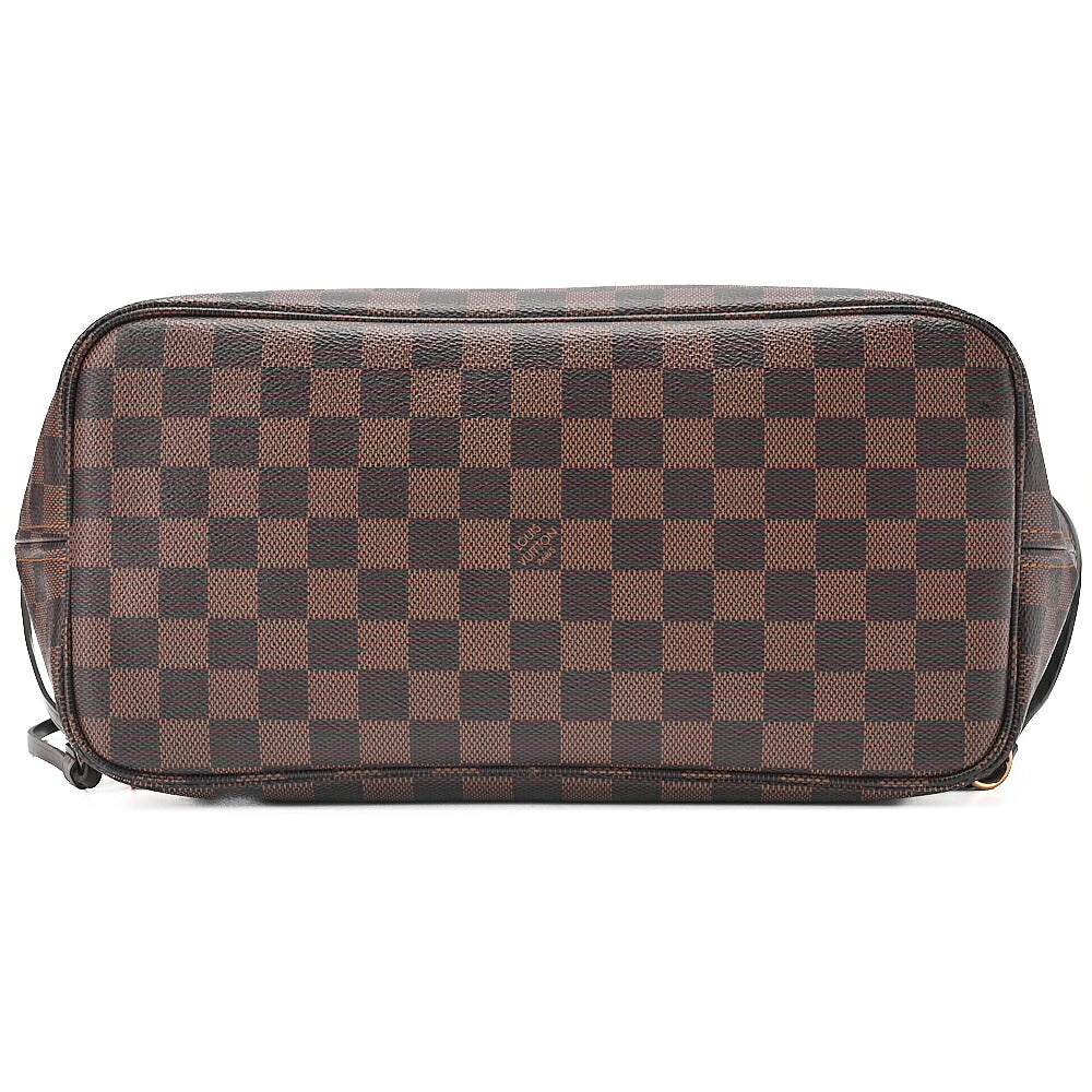 LOUIS VUITTON Louis Vuitton Damier Ebene Never MM Tote Bag N51105 Brown Gold-Tone Hardware, Pre-Owned