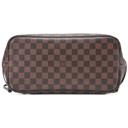 LOUIS VUITTON Louis Vuitton Damier Ebene Never MM Tote Bag N51105 Brown Gold-Tone Hardware, Pre-Owned