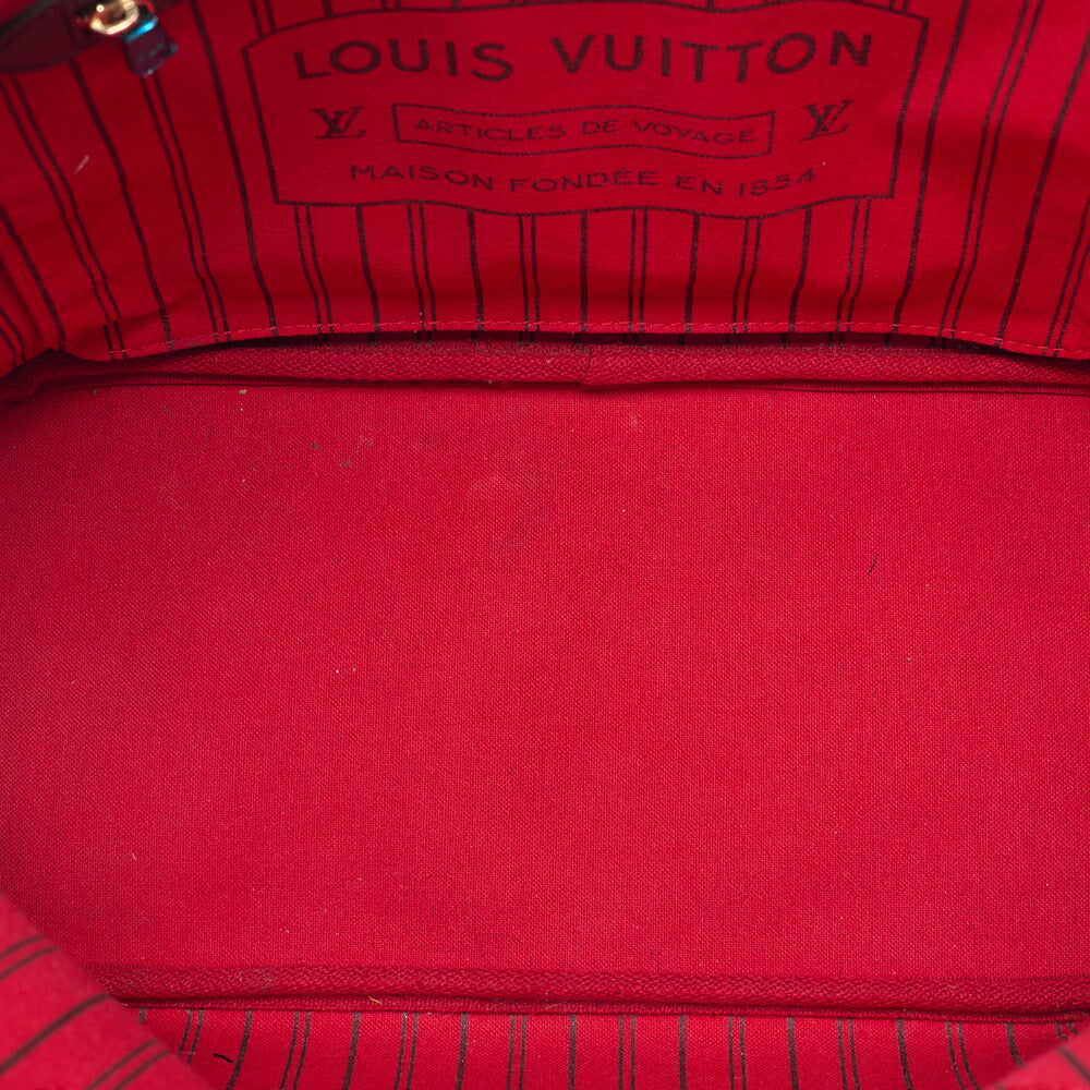 LOUIS VUITTON Louis Vuitton Damier Ebene Never MM Tote Bag N51105 Brown Gold-Tone Hardware, Pre-Owned