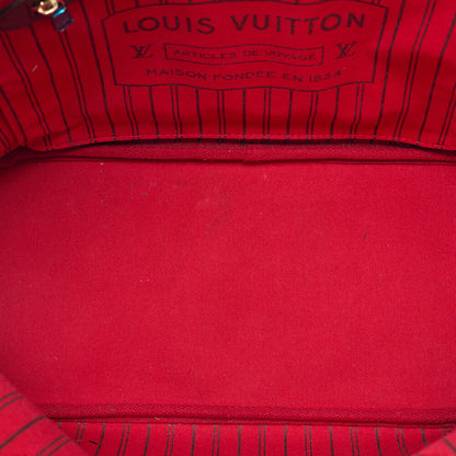 LOUIS VUITTON Louis Vuitton Damier Ebene Never MM Tote Bag N51105 Brown Gold-Tone Hardware, Pre-Owned