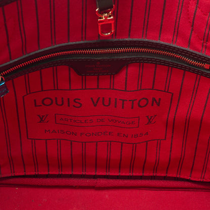 LOUIS VUITTON Louis Vuitton Damier Ebene Never MM Tote Bag N51105 Brown Gold-Tone Hardware, Pre-Owned