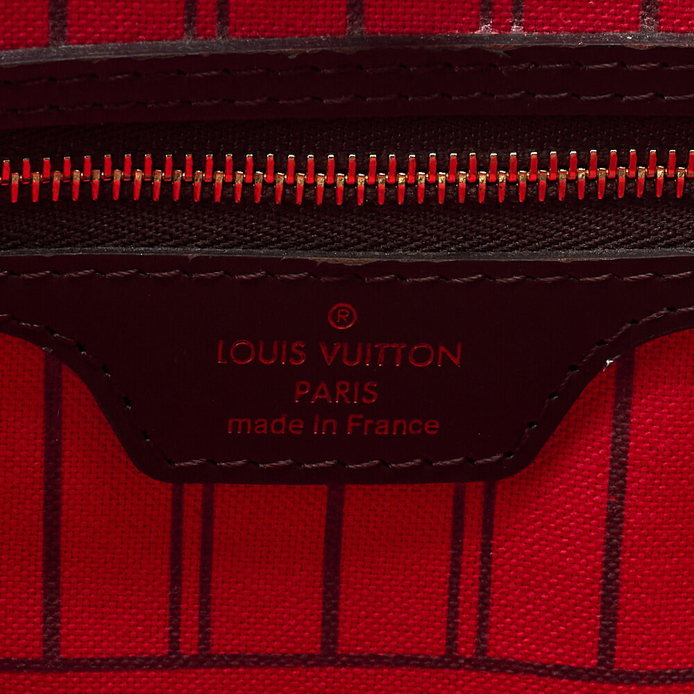 LOUIS VUITTON Louis Vuitton Damier Ebene Never MM Tote Bag N51105 Brown Gold-Tone Hardware, Pre-Owned