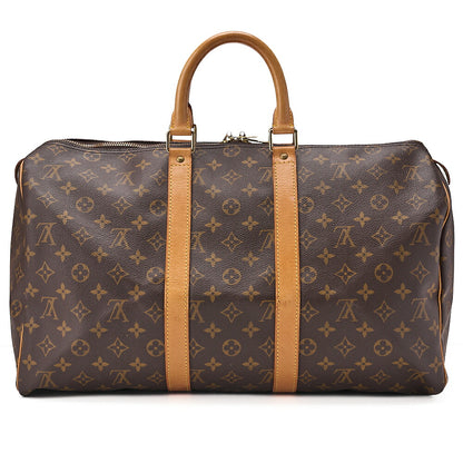 LOUIS VUITTON Louis Vuitton Monogram Keypole 45 Boston Bag M41428 Brown Gold-Tone Hardware, Pre-Owned