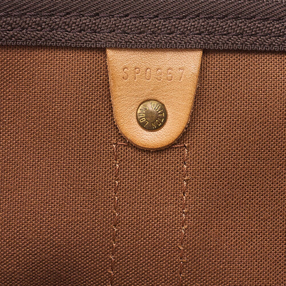 LOUIS VUITTON Louis Vuitton Monogram Keypole 45 Boston Bag M41428 Brown Gold-Tone Hardware, Pre-Owned