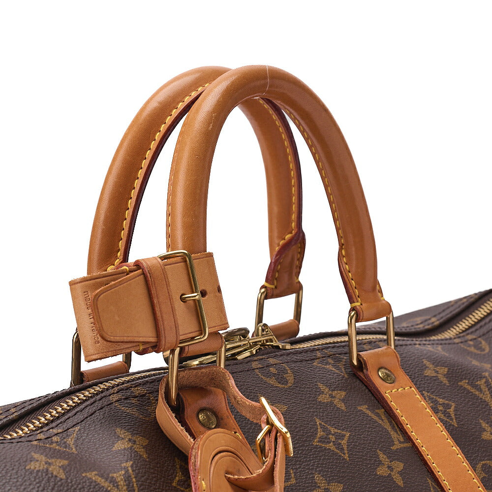 LOUIS VUITTON Louis Vuitton Monogram Keypole 45 Boston Bag M41428 Brown Gold-Tone Hardware, Pre-Owned