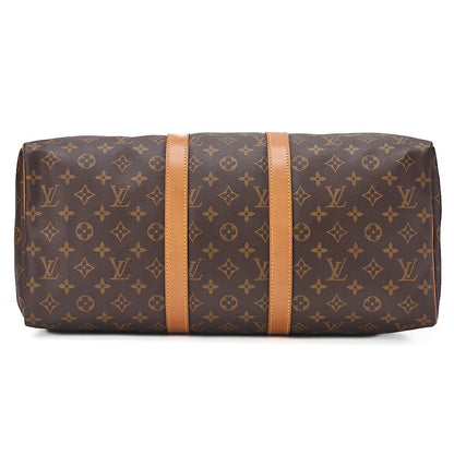 LOUIS VUITTON Louis Vuitton Monogram Keypole 45 Boston Bag M41428 Brown Gold-Tone Hardware, Pre-Owned