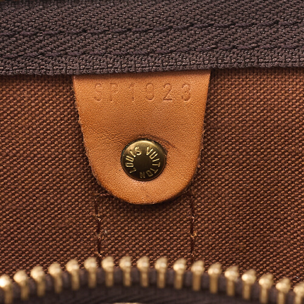 LOUIS VUITTON Louis Vuitton Monogram Keypole 45 Boston Bag M41428 Brown Gold-Tone Hardware, Pre-Owned