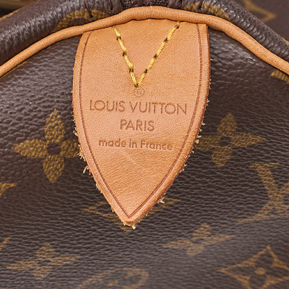 LOUIS VUITTON Louis Vuitton Monogram Keypole 45 Boston Bag M41428 Brown Gold-Tone Hardware, Pre-Owned