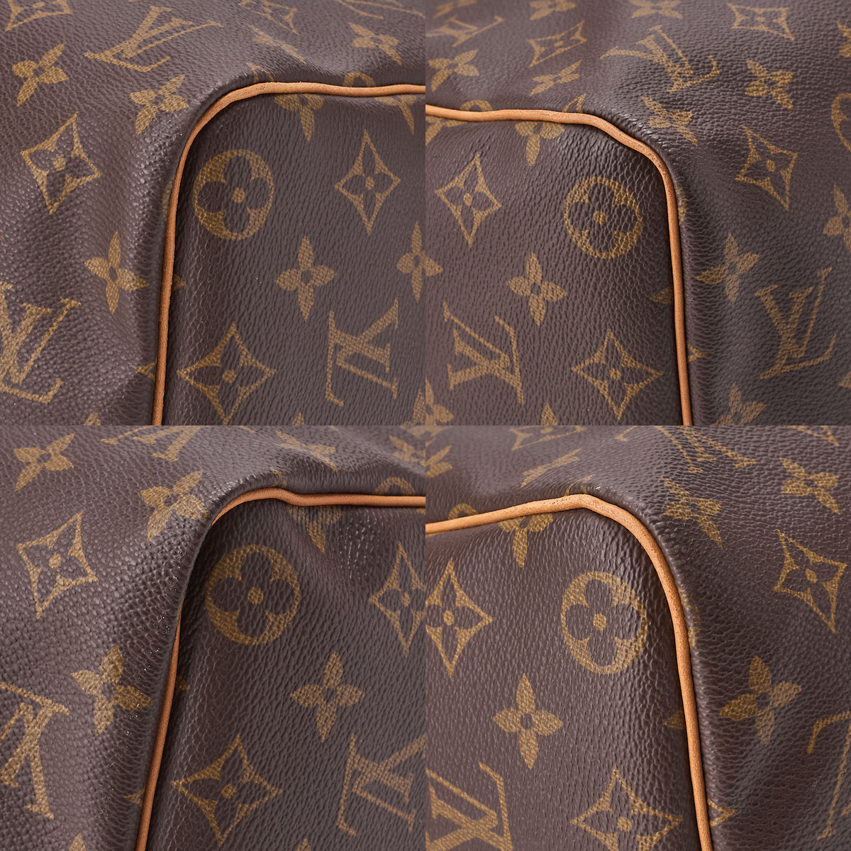 LOUIS VUITTON Louis Vuitton Monogram Keypole 45 Boston Bag M41428 Brown Gold-Tone Hardware, Pre-Owned