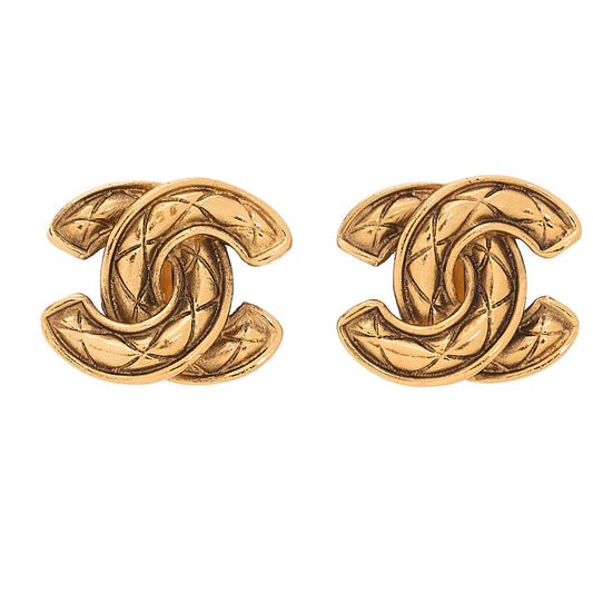CHANEL Coco Mark Earrings GP Gold (Gold Plated)Gold-Tone Hardware, Pre-Owned