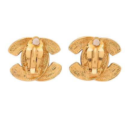 CHANEL Coco Mark Earrings GP Gold (Gold Plated)Gold-Tone Hardware, Pre-Owned