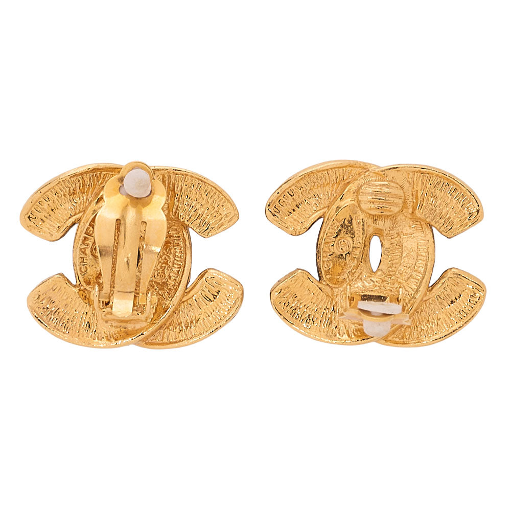 CHANEL Coco Mark Earrings GP Gold (Gold Plated)Gold-Tone Hardware, Pre-Owned