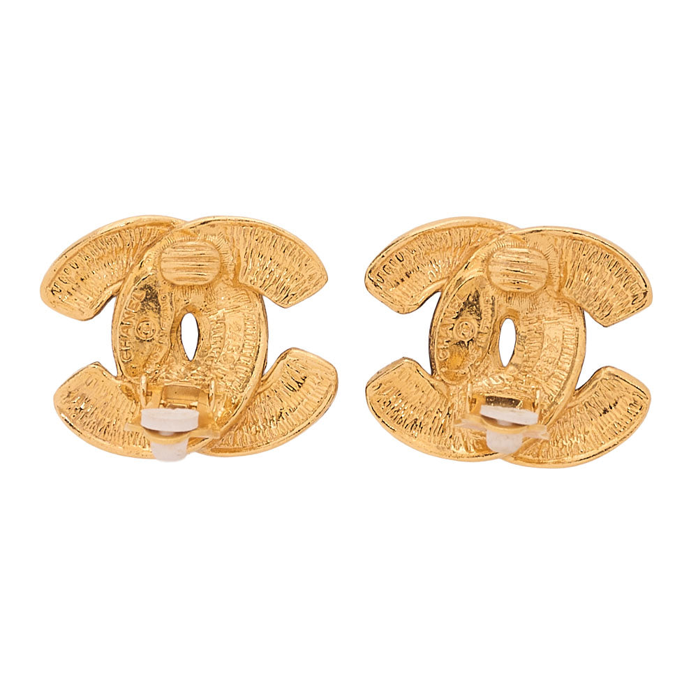 CHANEL Coco Mark Earrings GP Gold (Gold Plated)Gold-Tone Hardware, Pre-Owned