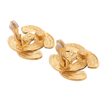 CHANEL Coco Mark Earrings GP Gold (Gold Plated)Gold-Tone Hardware, Pre-Owned