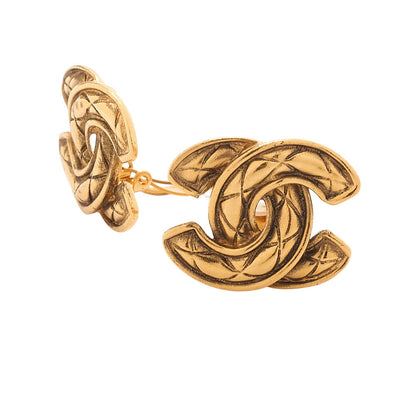 CHANEL Coco Mark Earrings GP Gold (Gold Plated)Gold-Tone Hardware, Pre-Owned
