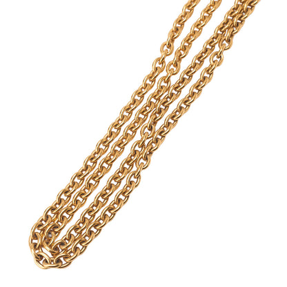CHANEL Necklace Coco Mark Matelasse 3856 Necklace GP (Gold Plated)Gold-Tone Hardware, Pre-Owned