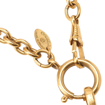 CHANEL Necklace Coco Mark Matelasse 3856 Necklace GP (Gold Plated)Gold-Tone Hardware, Pre-Owned