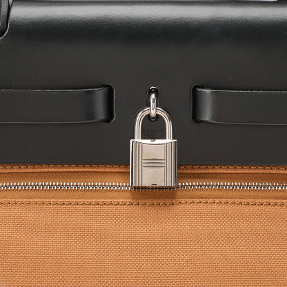 HERMES Hermes Ale Bag Zip 31 Canvas x Vash Hunter Black x Mtard Tote Bag Silver-Tone Hardware, Pre-Owned