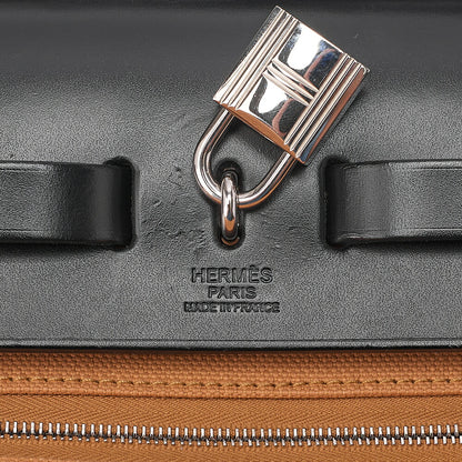 HERMES Hermes Ale Bag Zip 31 Canvas x Vash Hunter Black x Mtard Tote Bag Silver-Tone Hardware, Pre-Owned