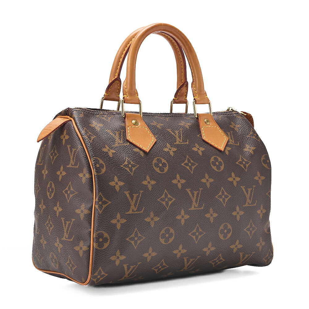 LOUIS VUITTON Louis Vuitton Monogram Speedy 25 Handbag M41528 Brown Gold-Tone Hardware, Pre-Owned