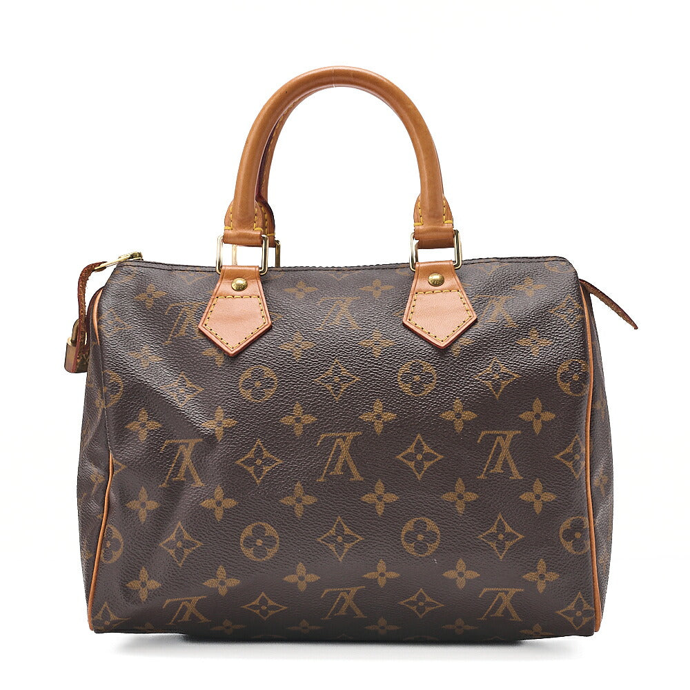 LOUIS VUITTON Louis Vuitton Monogram Speedy 25 Handbag M41528 Brown Gold-Tone Hardware, Pre-Owned