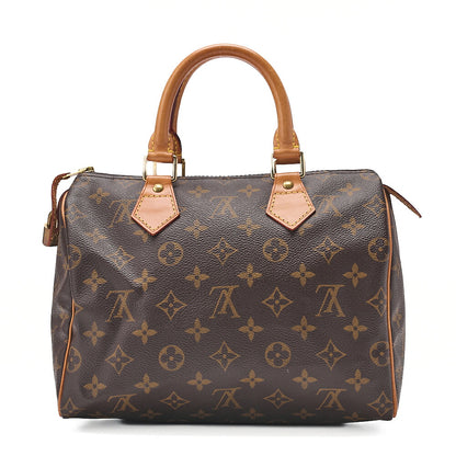 LOUIS VUITTON Louis Vuitton Monogram Speedy 25 Handbag M41528 Brown Gold-Tone Hardware, Pre-Owned