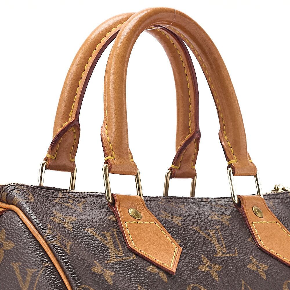 LOUIS VUITTON Louis Vuitton Monogram Speedy 25 Handbag M41528 Brown Gold-Tone Hardware, Pre-Owned