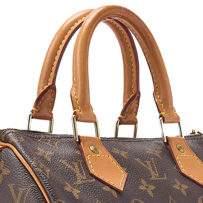 LOUIS VUITTON Louis Vuitton Monogram Speedy 25 Handbag M41528 Brown Gold-Tone Hardware, Pre-Owned