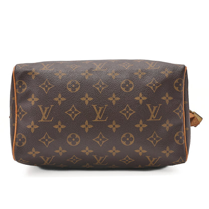 LOUIS VUITTON Louis Vuitton Monogram Speedy 25 Handbag M41528 Brown Gold-Tone Hardware, Pre-Owned