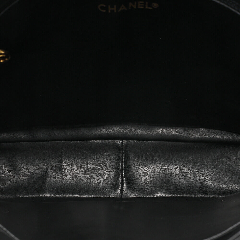 CHANEL Chanel Matelasse Double Chain Shoulder with Pull Charm Lambskin Black Gold-Tone Hardware, Pre-Owned
