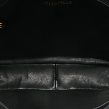 CHANEL Chanel Matelasse Double Chain Shoulder with Pull Charm Lambskin Black Gold-Tone Hardware, Pre-Owned